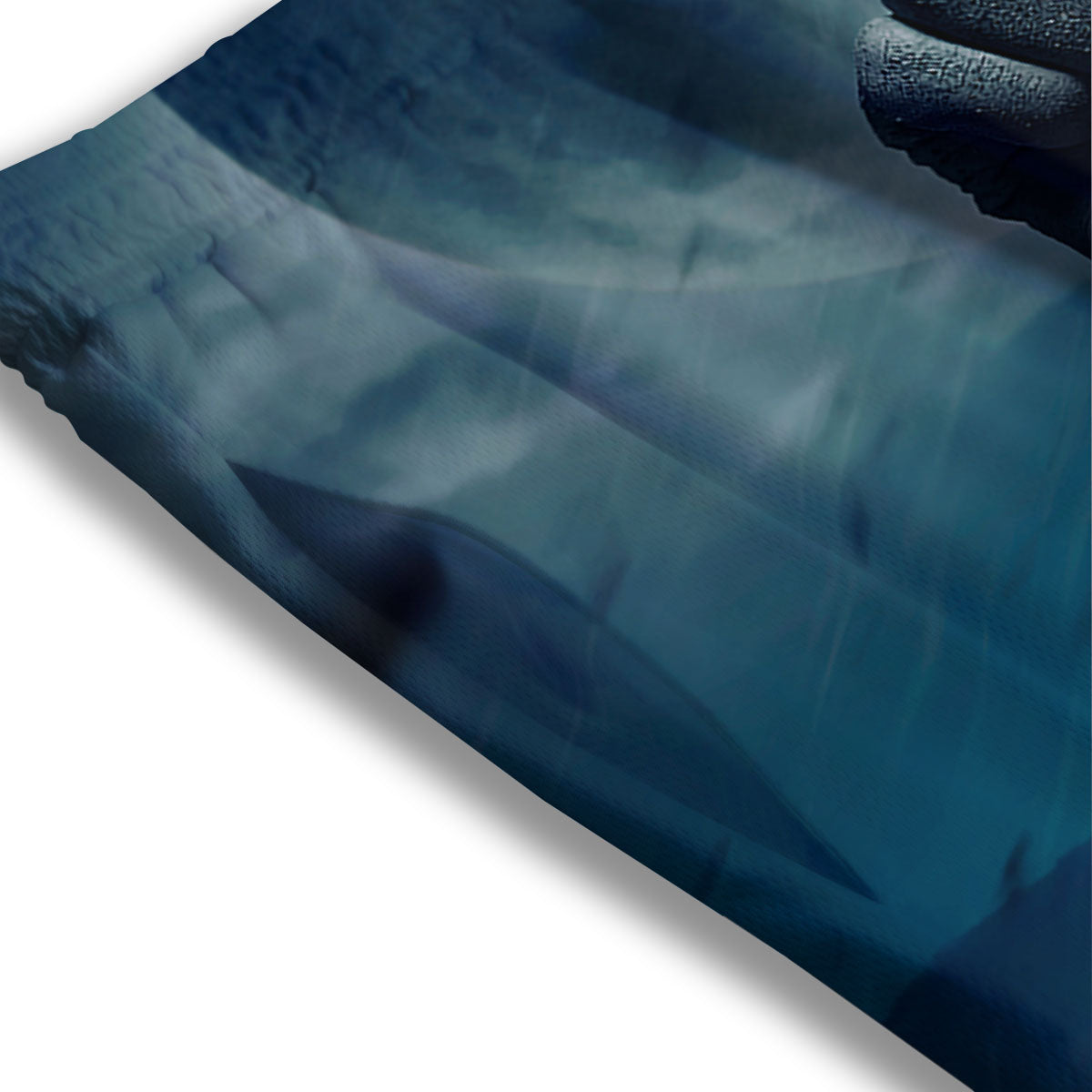 Zombie Hand Rising From Grave Print Mesh Shorts
