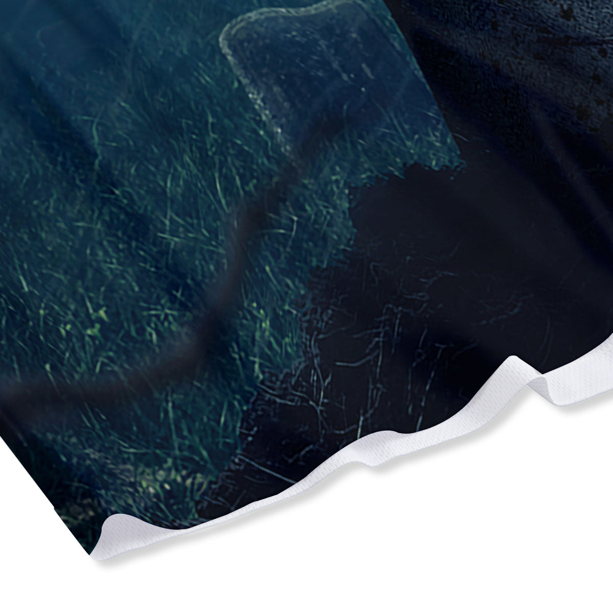 Zombie Hand Rising From Grave Print Mesh Shorts