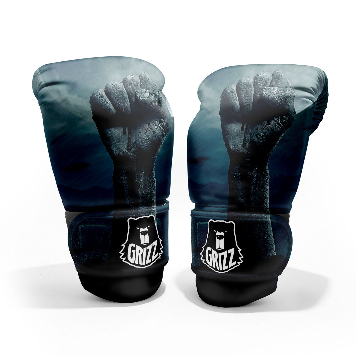 Zombie Hand Rising From Grave Print Pro Boxing Glove