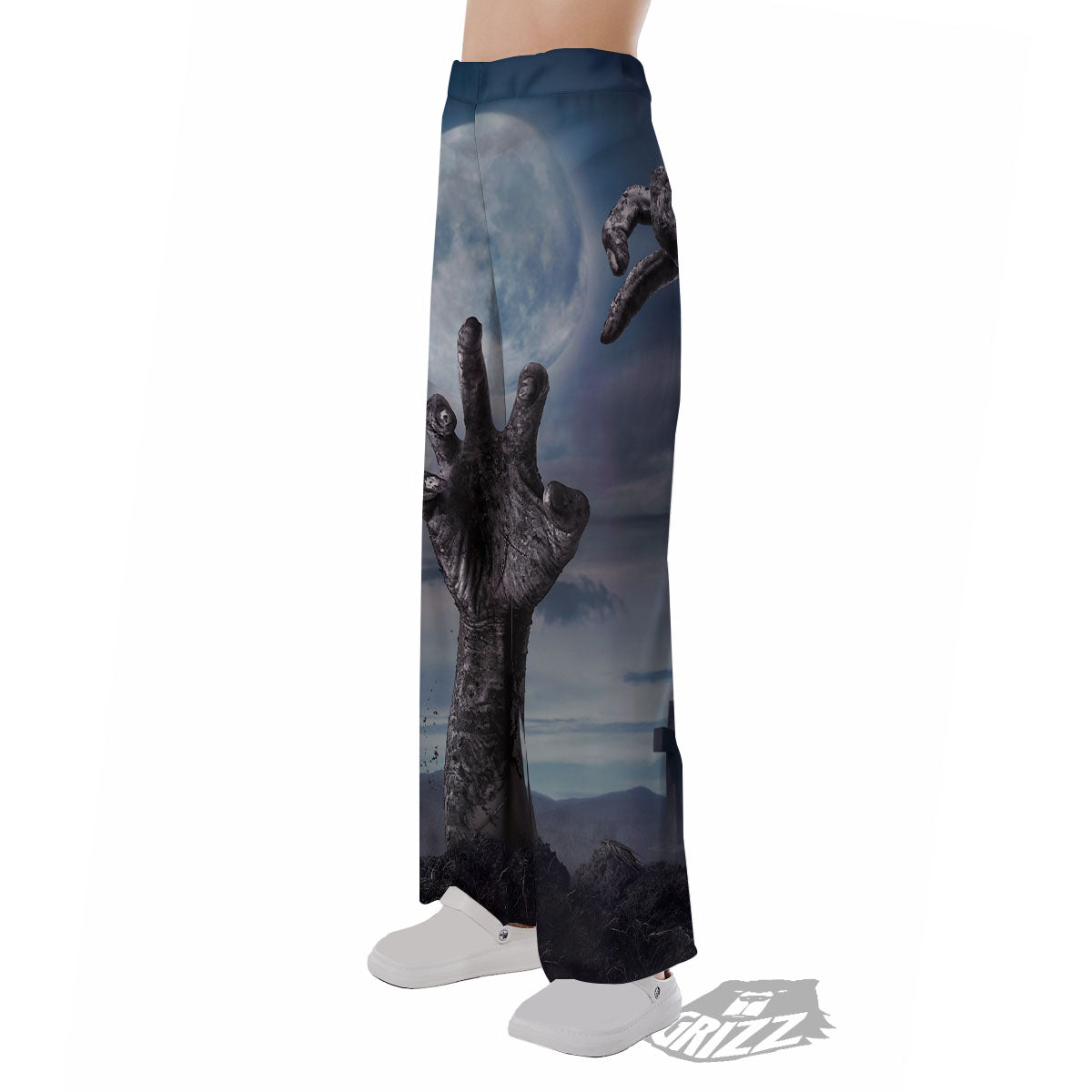Zombie Hands Halloween Print Pajama Pants-grizzshop
