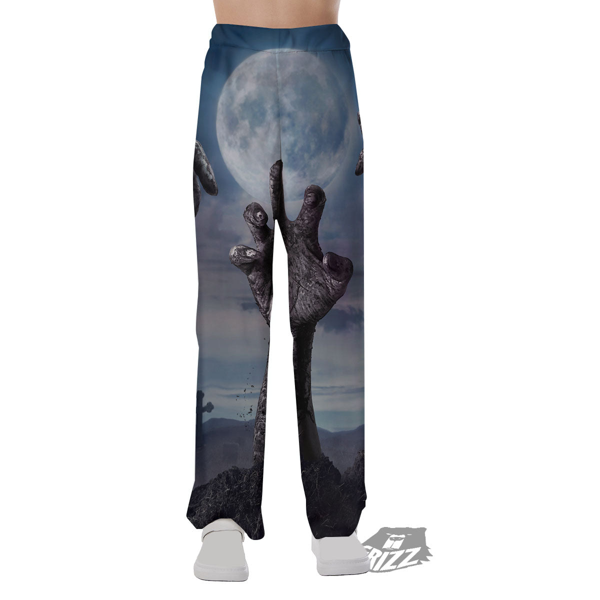 Zombie Hands Halloween Print Pajama Pants-grizzshop
