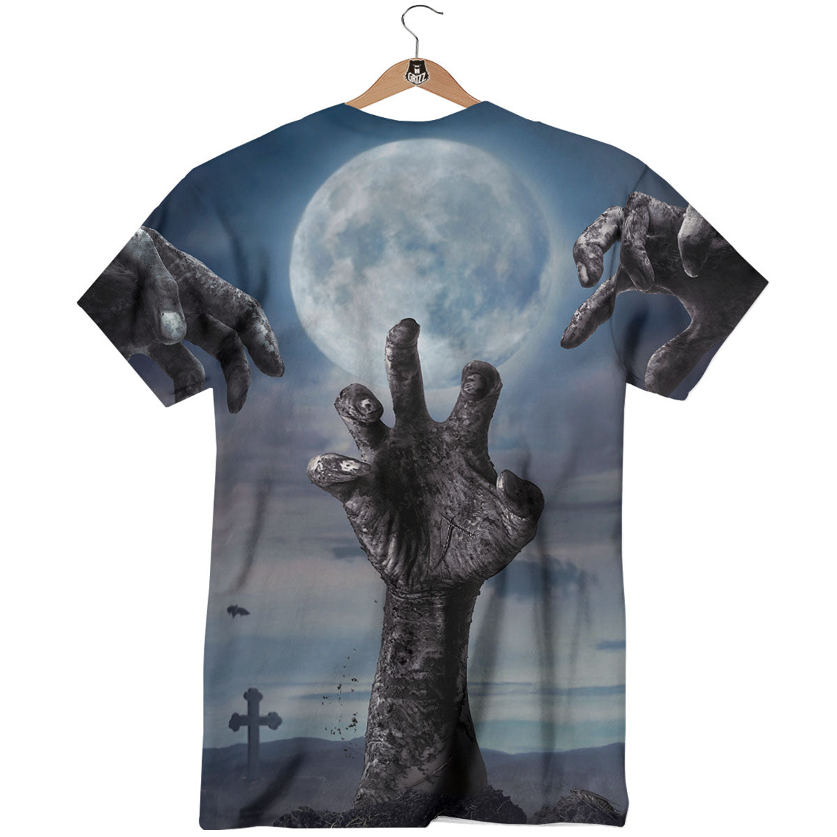 Zombie Hands Halloween Print T-Shirt-grizzshop