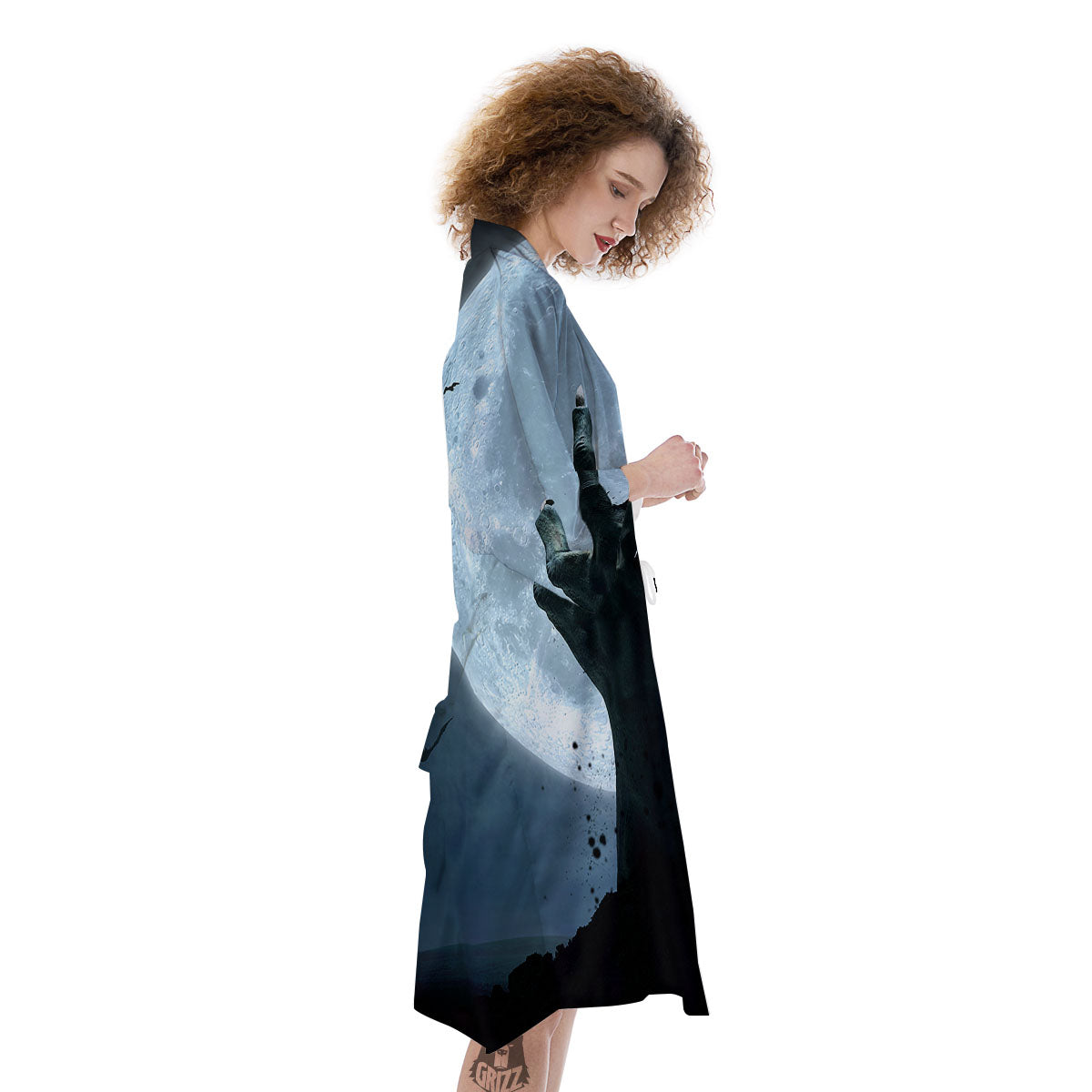 Zombie Hands Scary Print Kimono-grizzshop