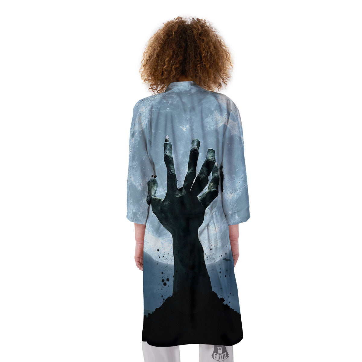 Zombie Hands Scary Print Kimono-grizzshop