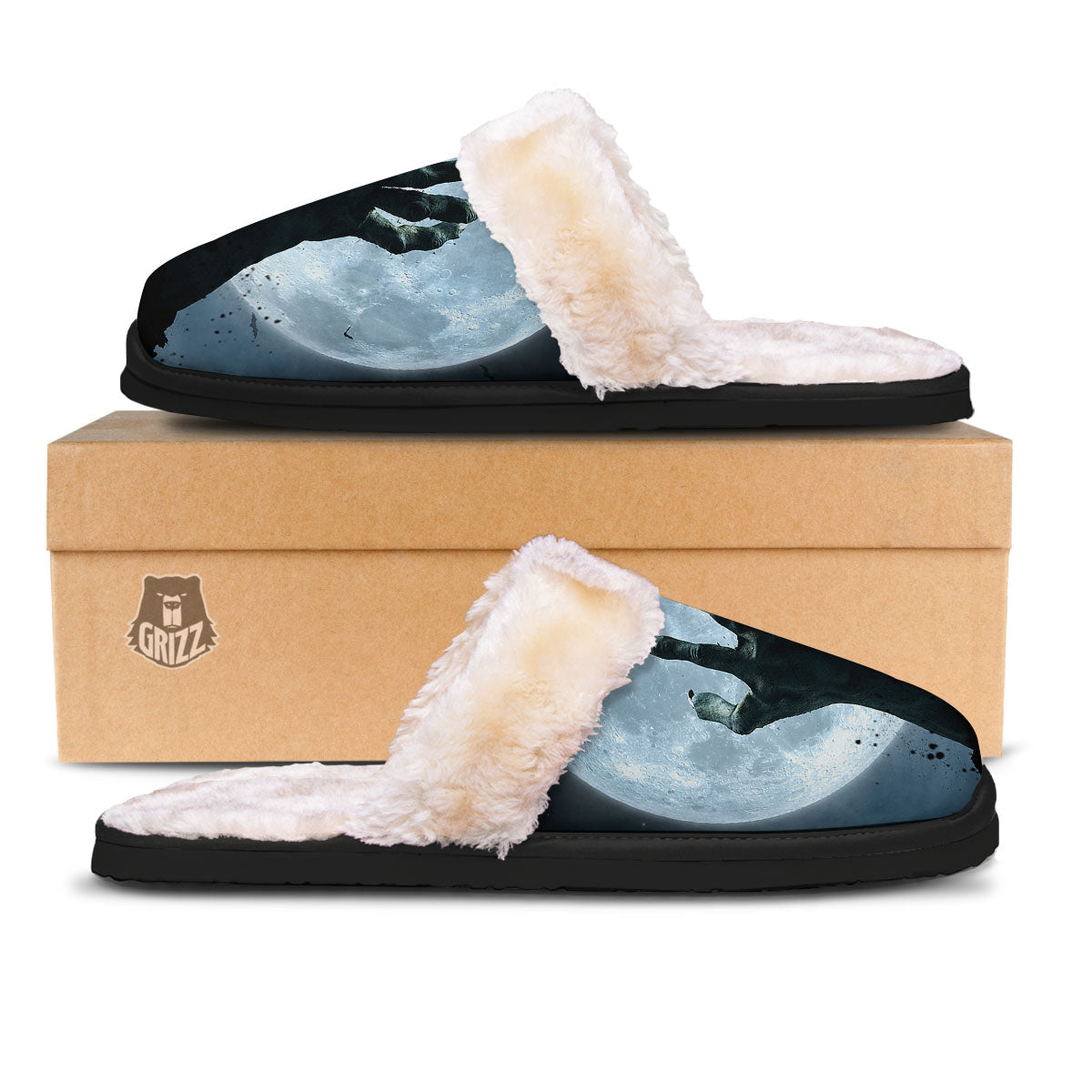 Zombie Hands Scary Print Slippers-grizzshop
