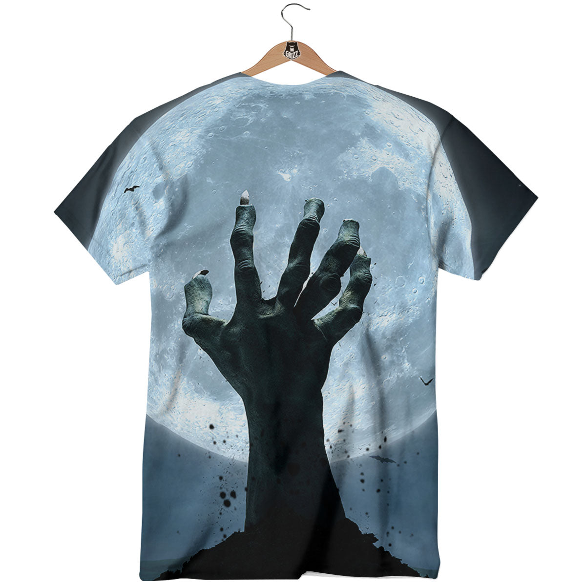 Zombie Hands Scary Print T-Shirt-grizzshop