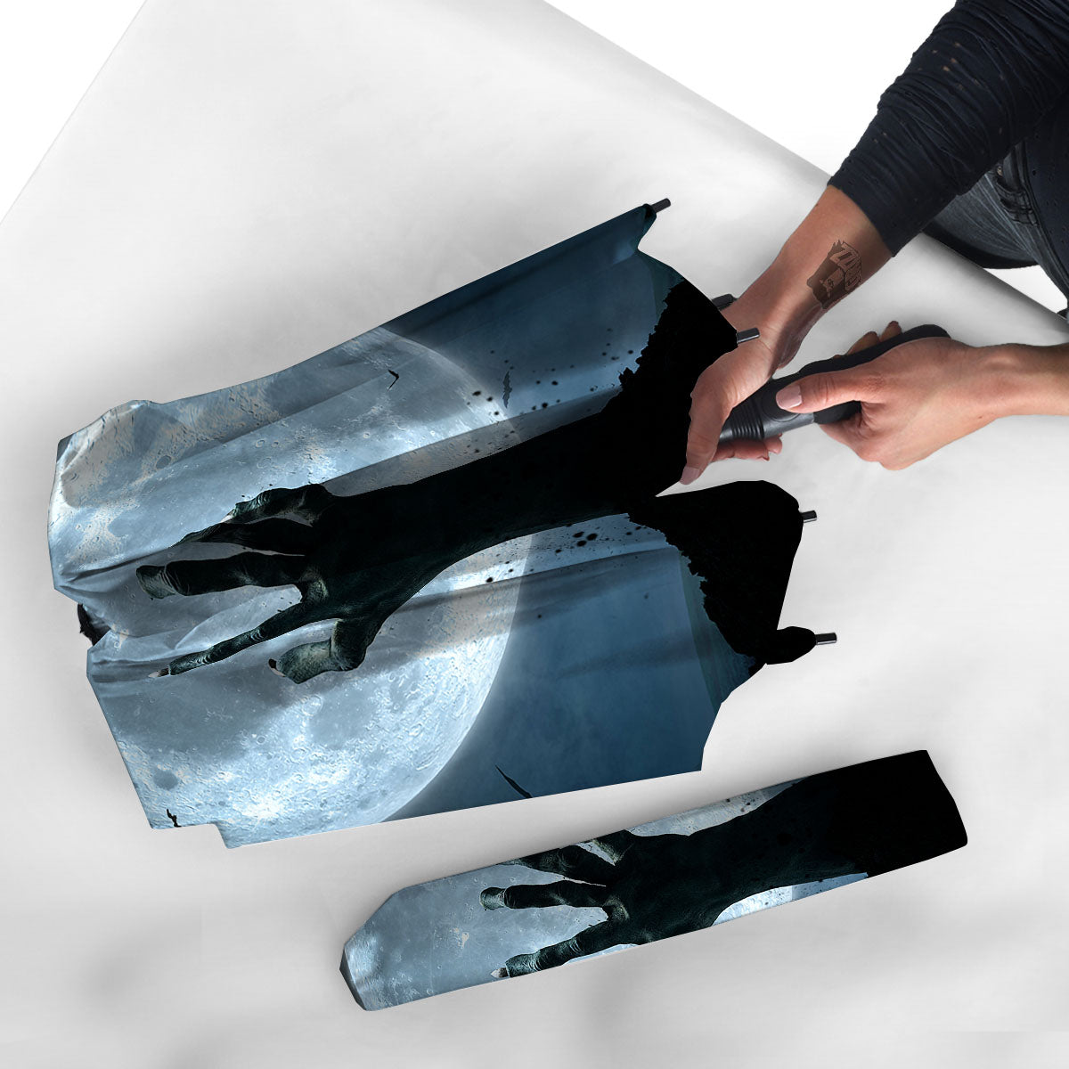 Zombie Hands Scary Print Umbrella-grizzshop