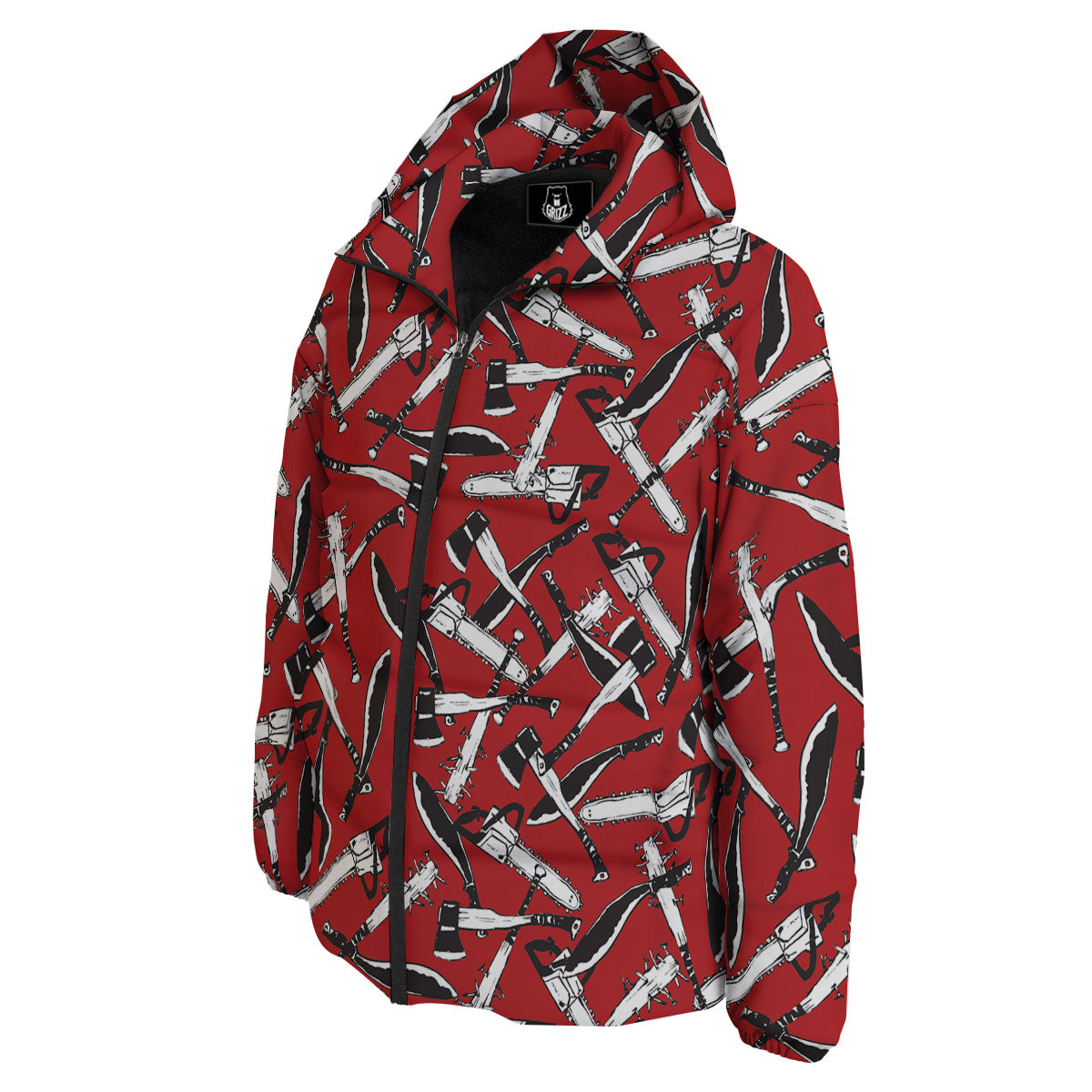 Zombie Killer Weapon Print Pattern Down Jacket-grizzshop