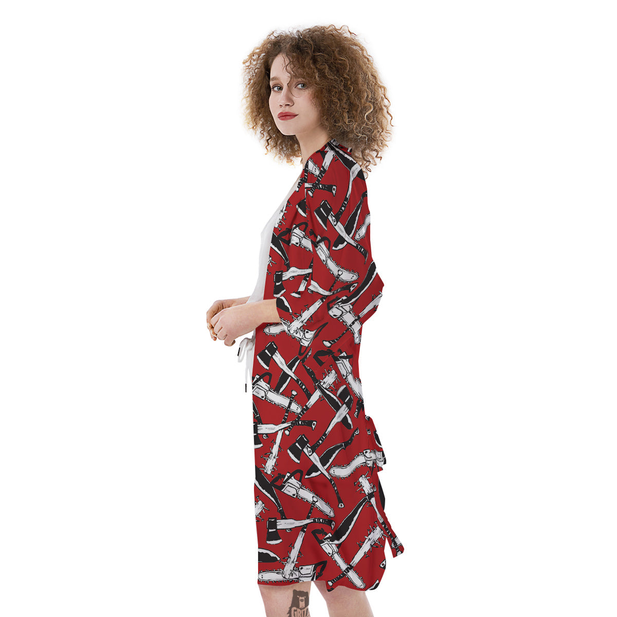 Zombie Killer Weapon Print Pattern Kimono-grizzshop