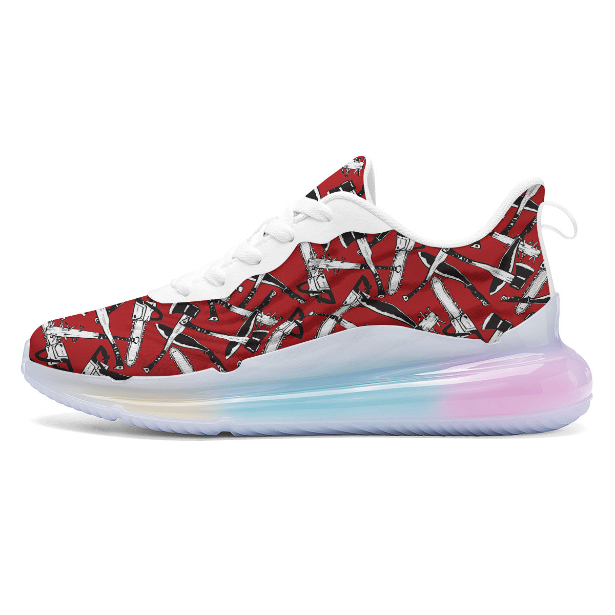 Zombie Killer Weapon Print Pattern Running Sneakers-grizzshop