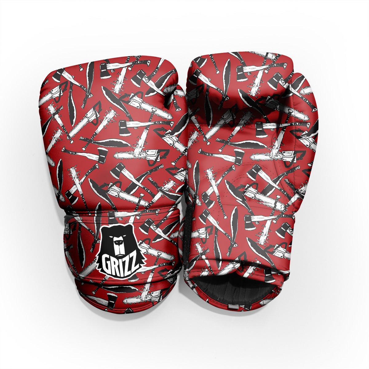 Zombie Killer Weapon Print Pattern Sparring Gloves-grizzshop