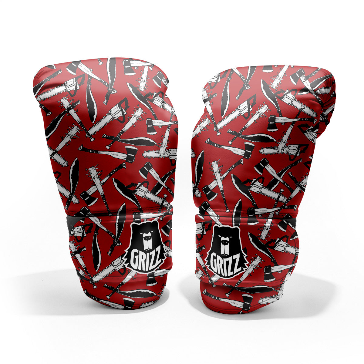 Zombie Killer Weapon Print Pattern Sparring Gloves-grizzshop