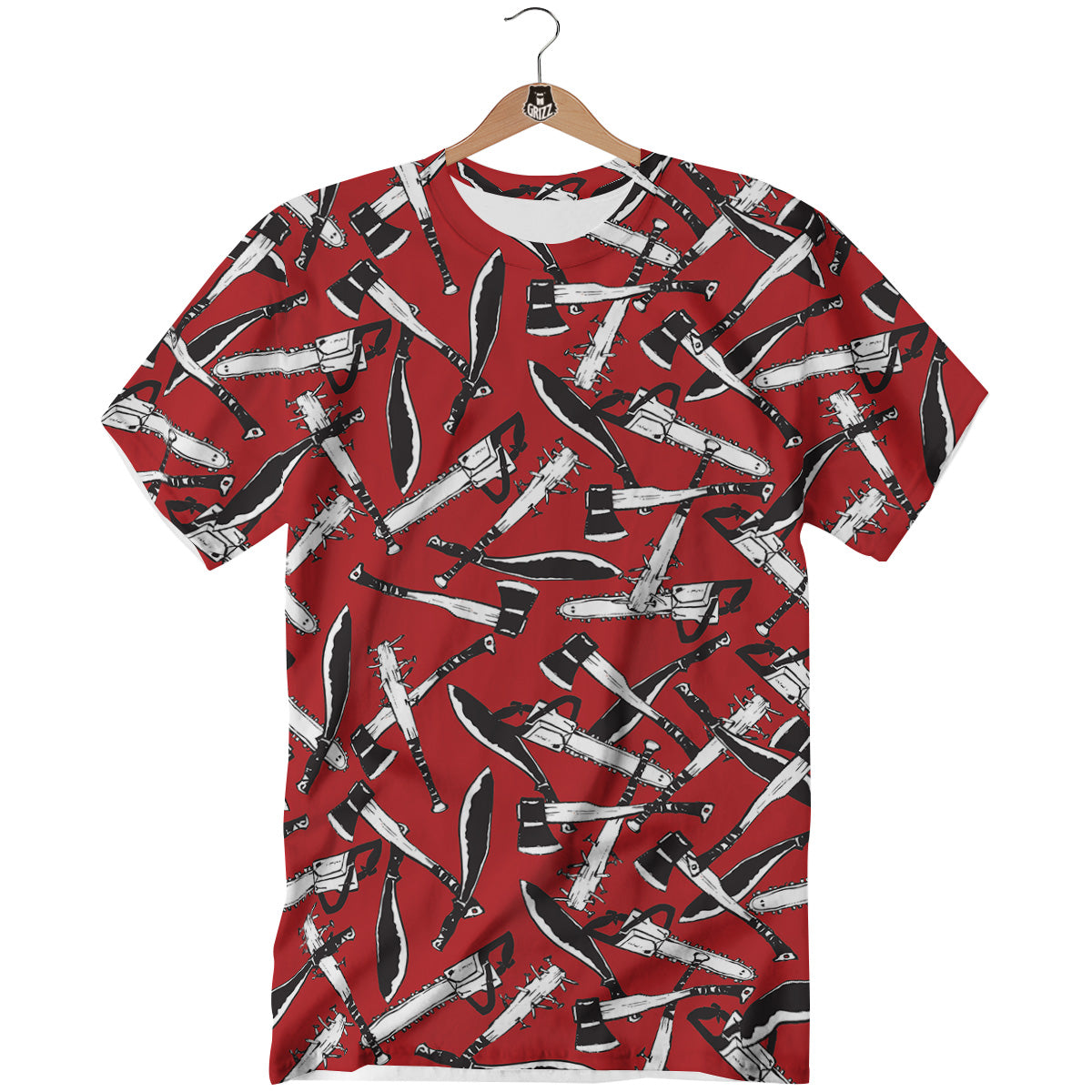 Zombie Killer Weapon Print Pattern T-Shirt-grizzshop
