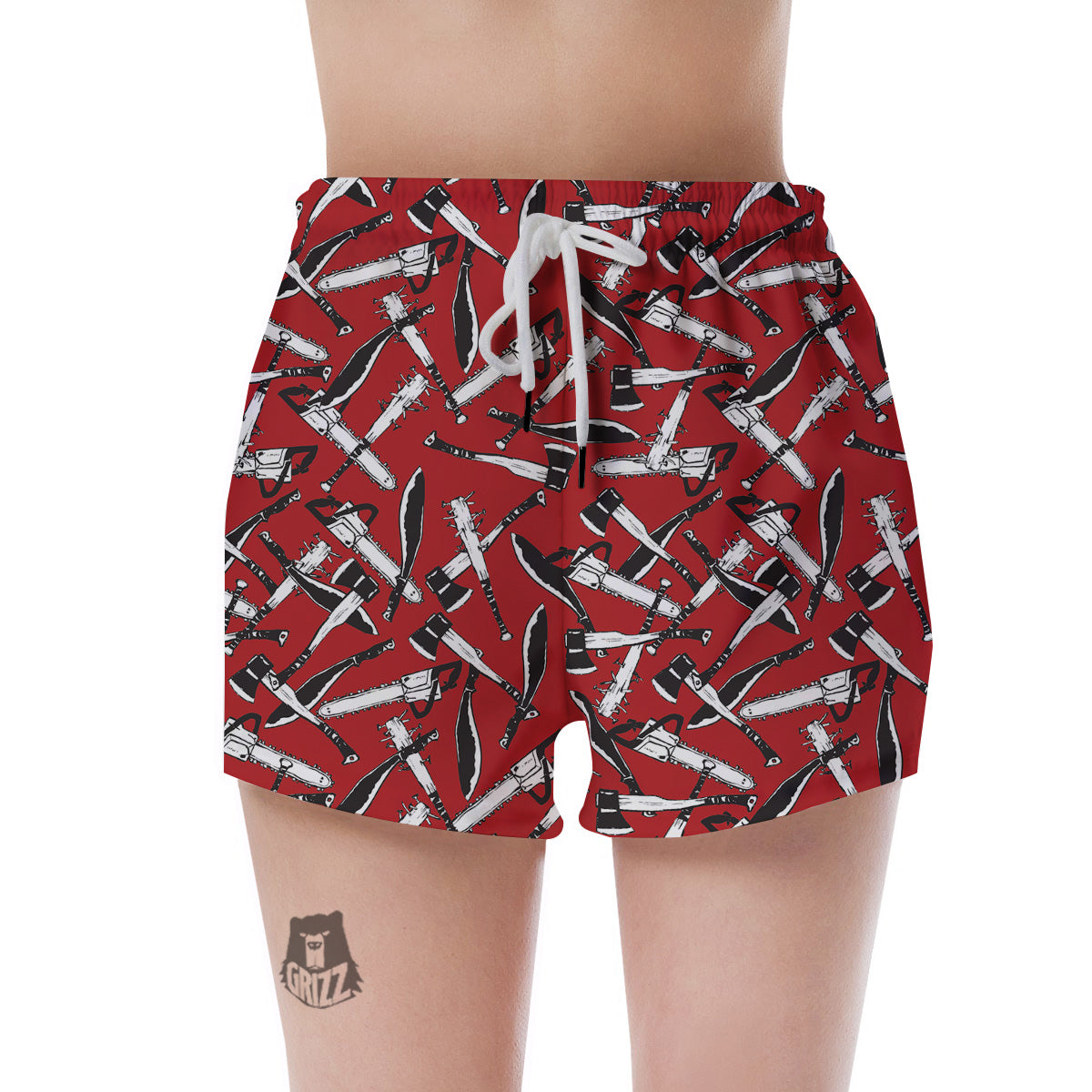 Zombie Killer Weapon Print Pattern Women's Shorts-grizzshop