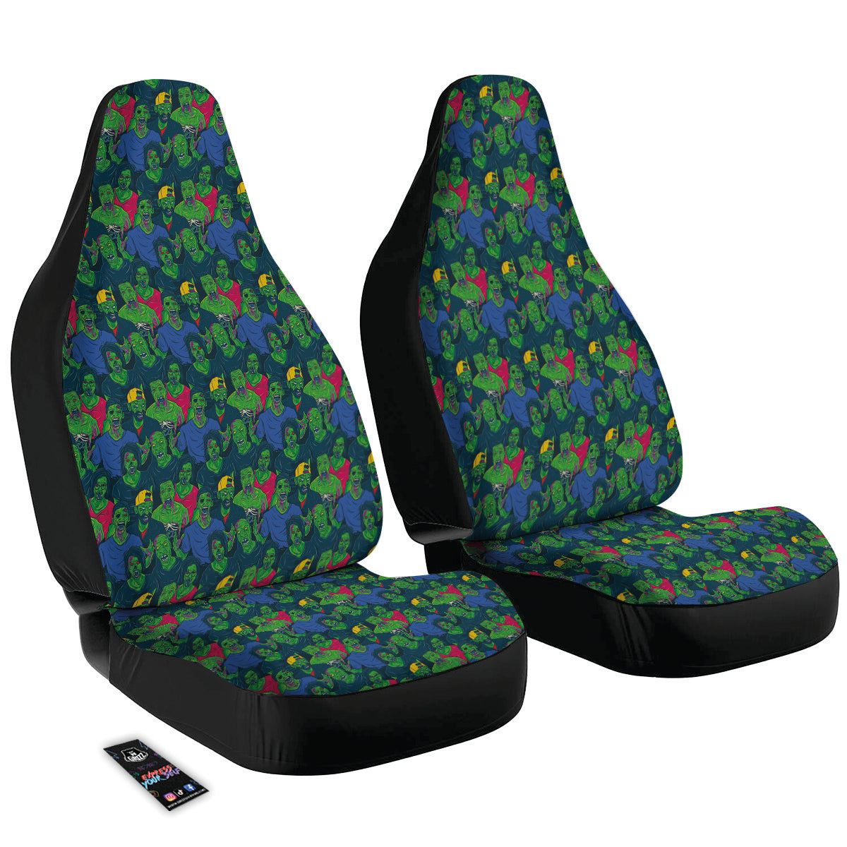 Zombie Print Pattern Car Seat Covers-grizzshop