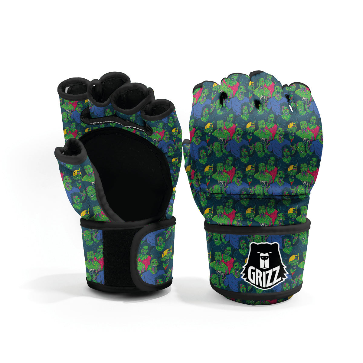 Zombie Print Pattern MMA Gloves-grizzshop