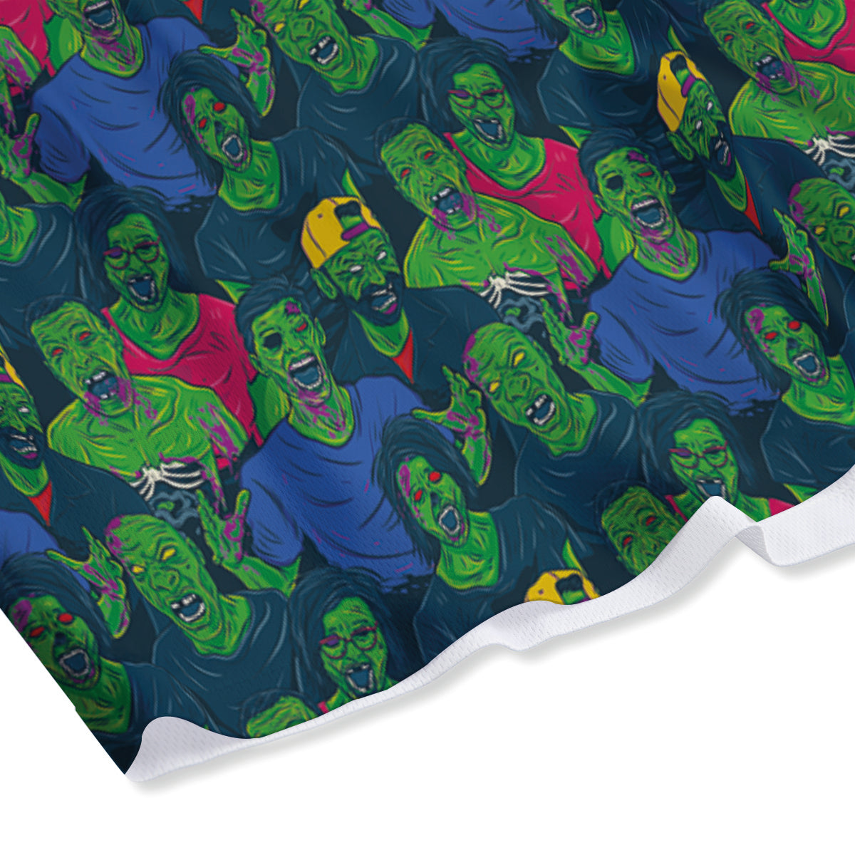 Zombie Print Pattern Mesh Shorts-grizzshop