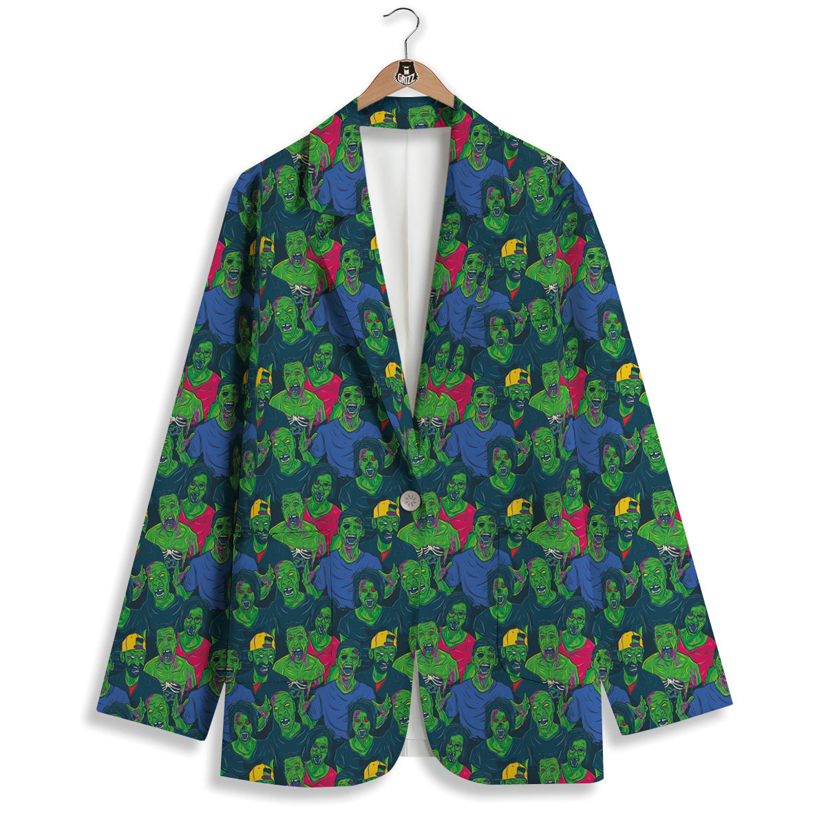 Zombie Print Pattern Women's Blazer-grizzshop