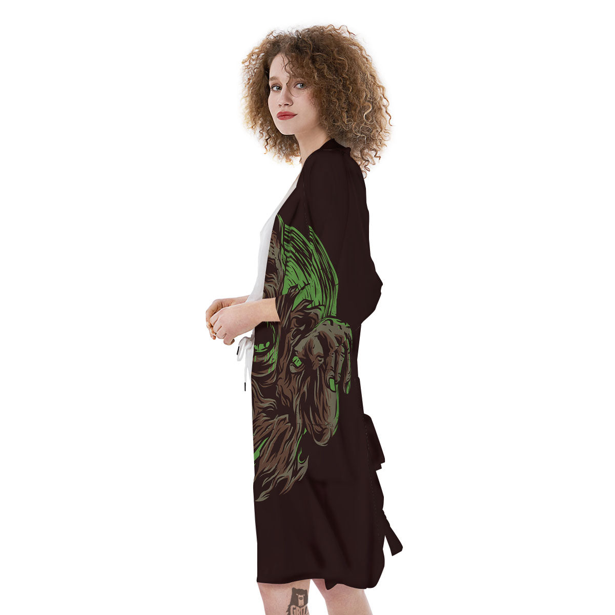 Zombie Walking Green Print Kimono-grizzshop