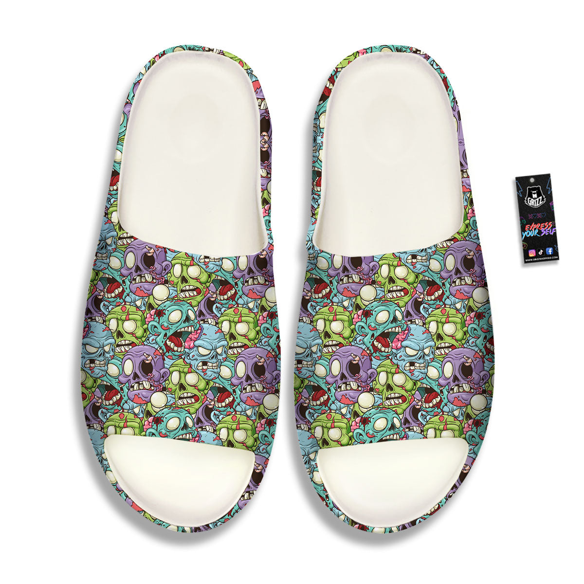 Zombie Bloody Print Pattern Sandals-grizzshop