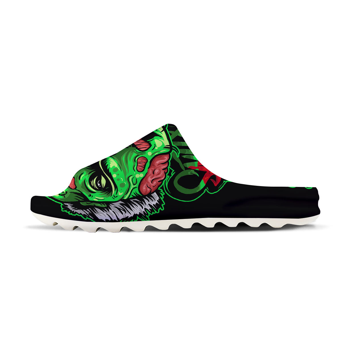 Zombie Brain Halloween Print Sandals-grizzshop