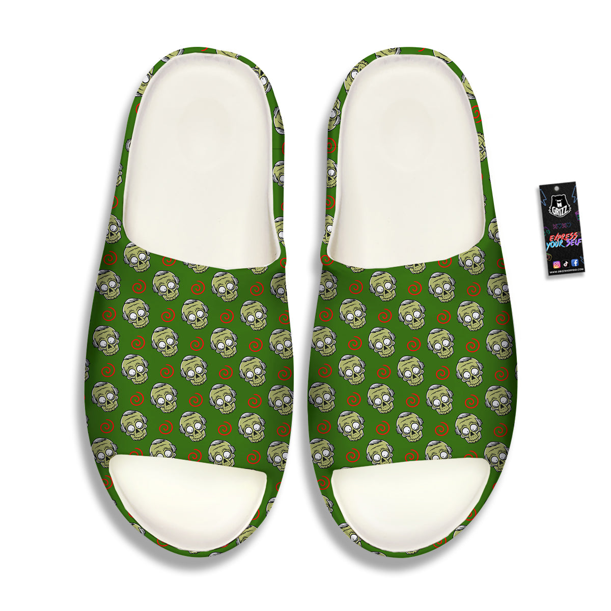 Zombie Cartoon Print Pattern Sandals-grizzshop