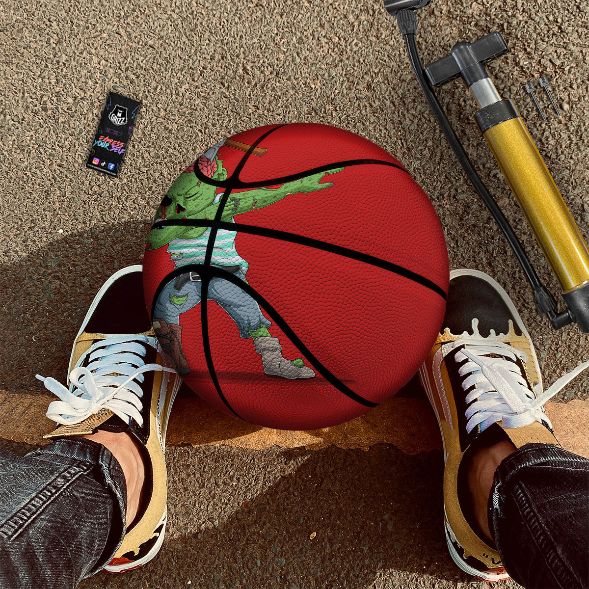 Zombie Dap Print Basketball