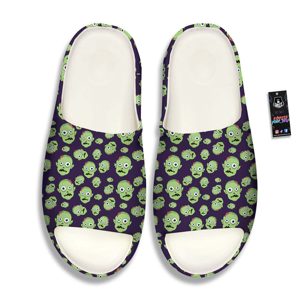 Zombie Green Print Pattern Sandals-grizzshop