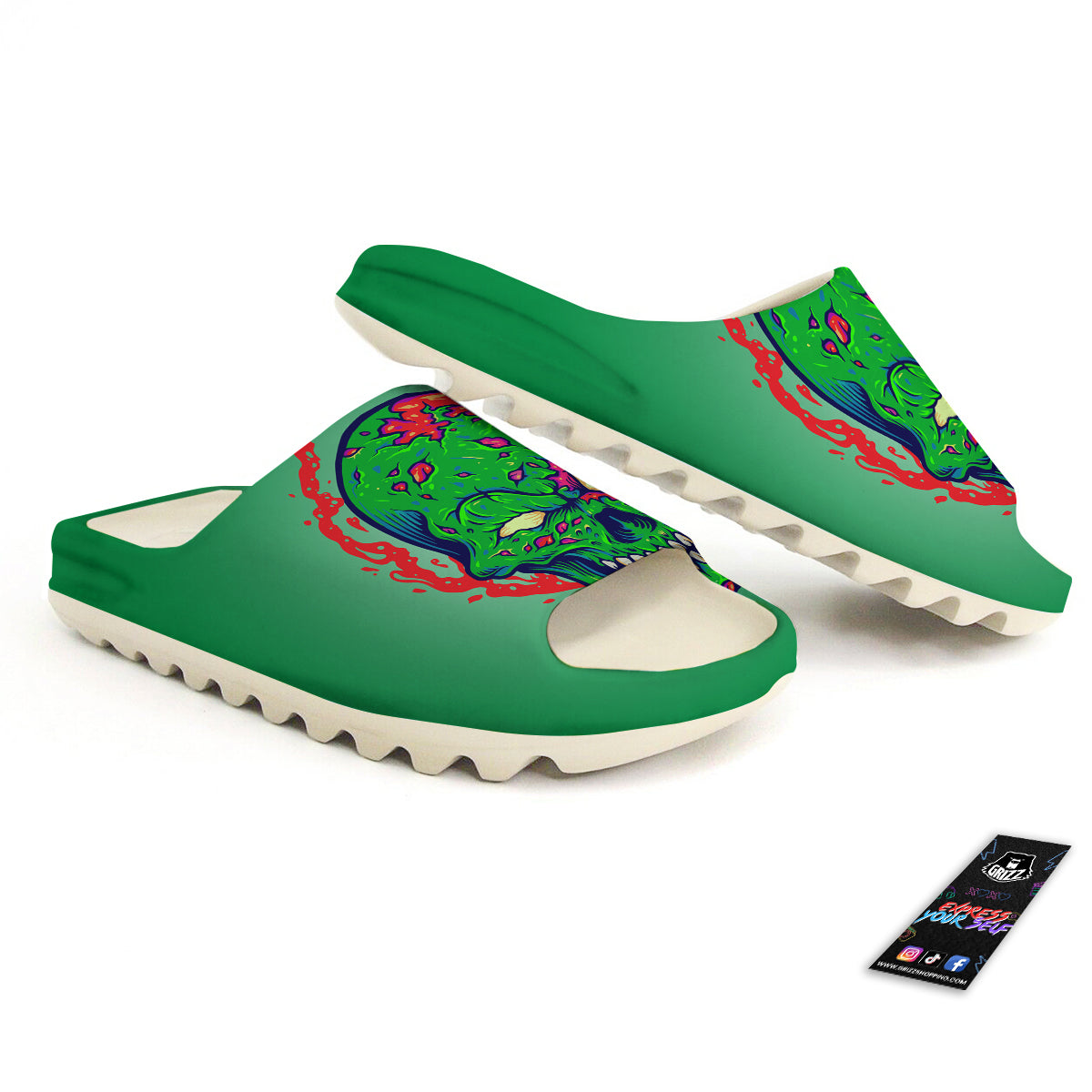 Zombie Halloween Skull Print Sandals