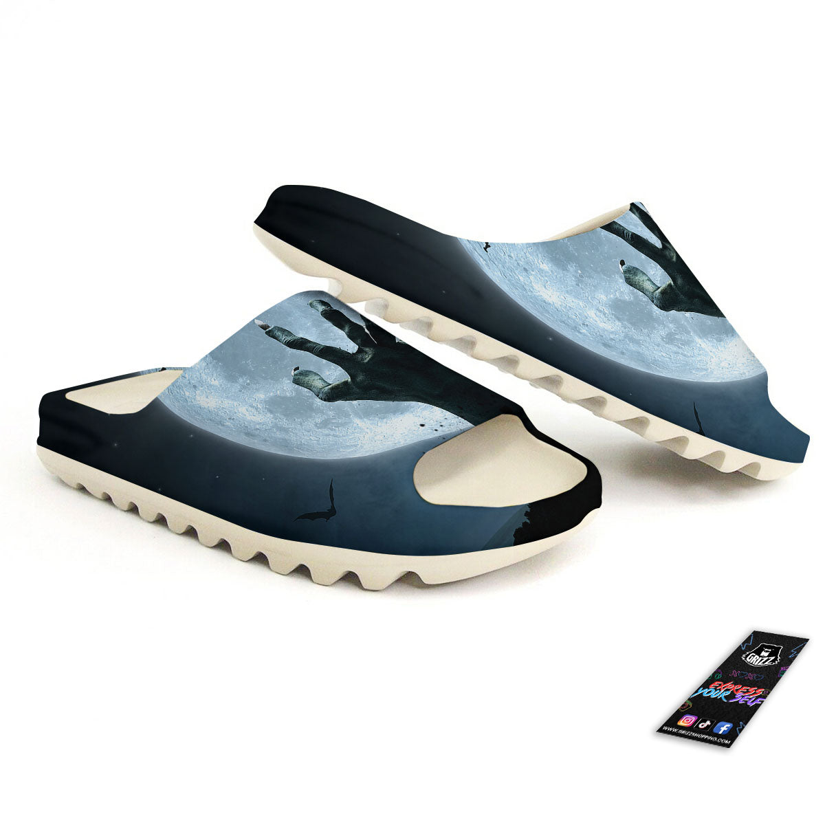Zombie Hands Scary Print Sandals-grizzshop