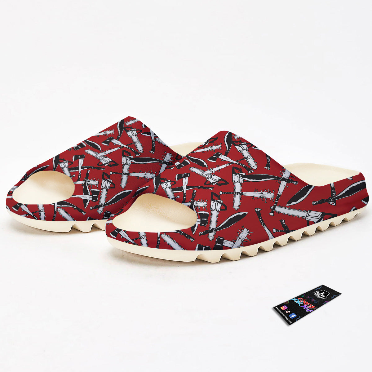 Zombie Killer Weapon Print Pattern Sandals