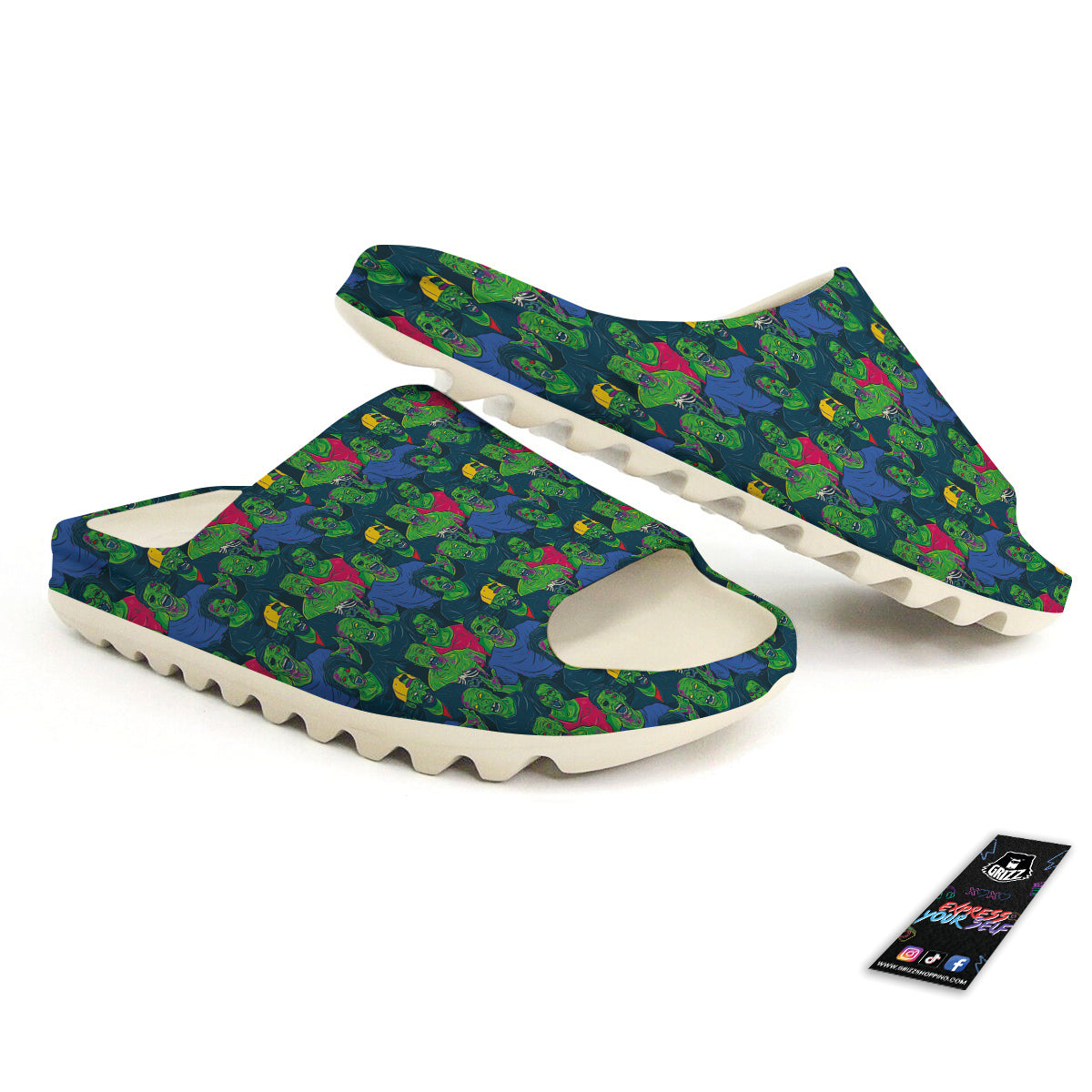 Zombie Print Pattern Sandals-grizzshop