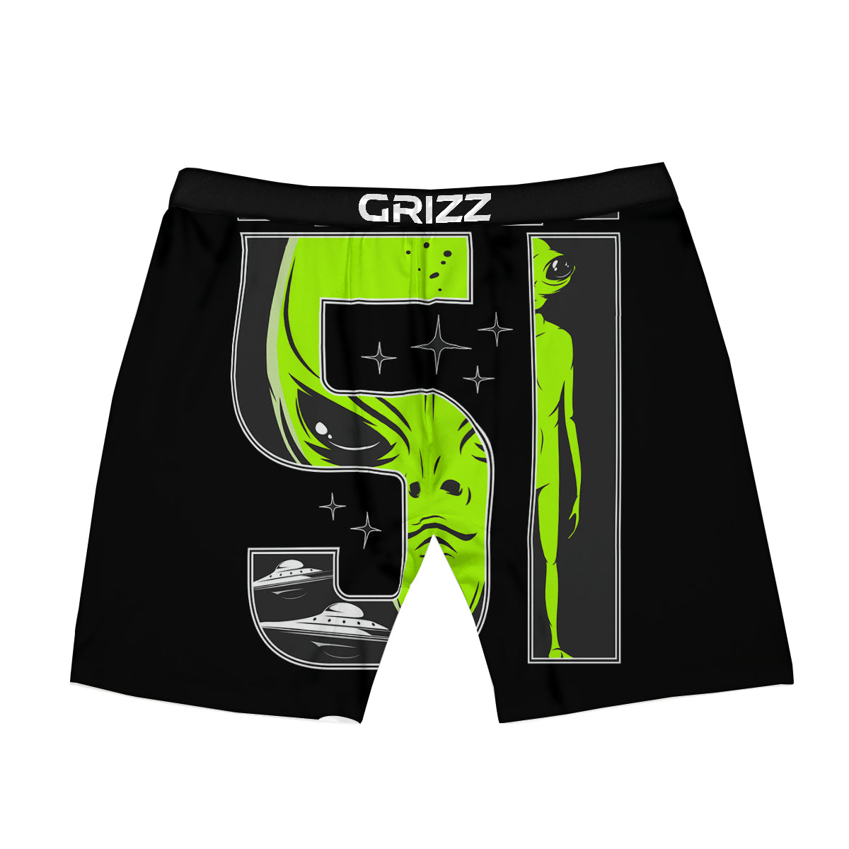 Zone 51 Alien And UFO Print Boxer Briefs-grizzshop