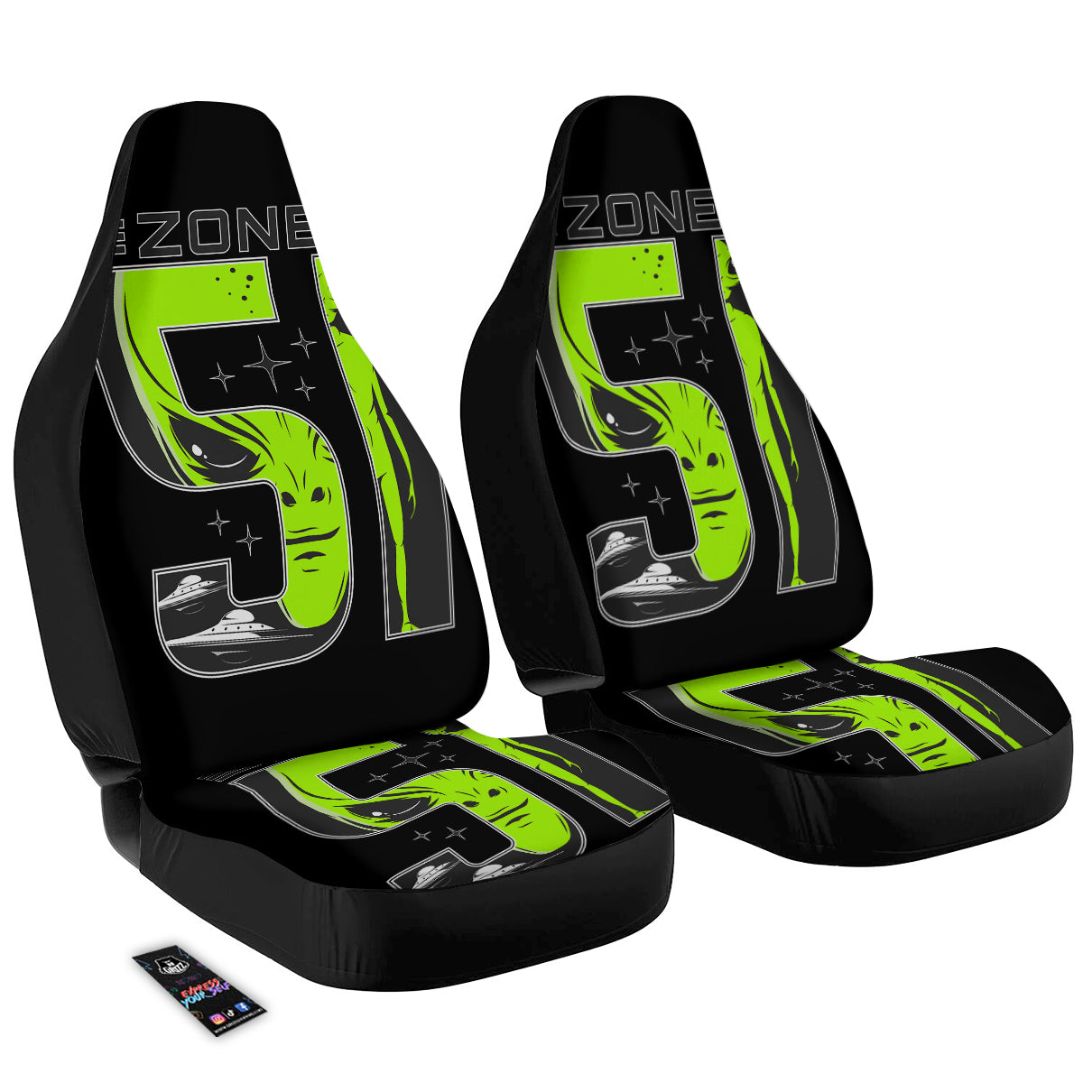 Zone 51 Alien And UFO Print Car Seat Covers-grizzshop