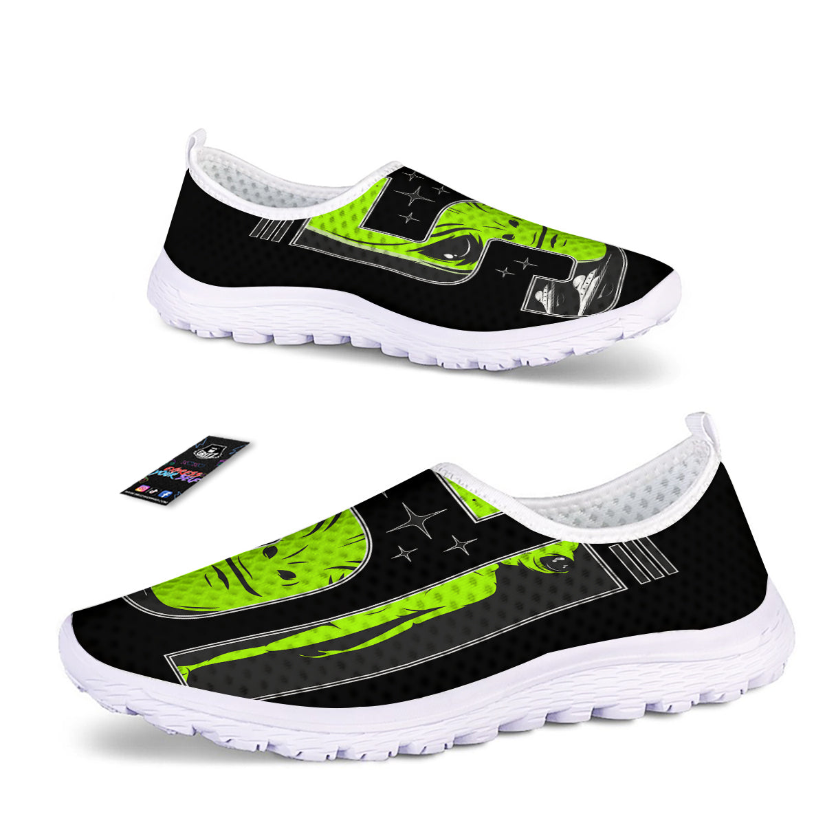Zone 51 Alien And UFO Print Nurse Shoes-grizzshop