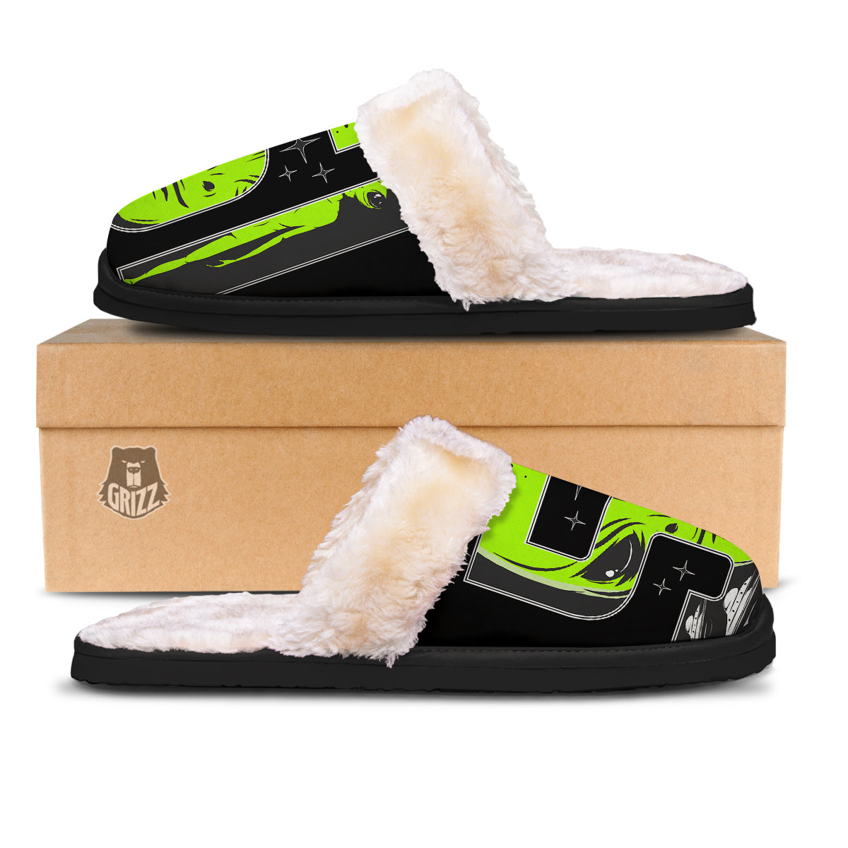 Zone 51 Alien And UFO Print Slippers-grizzshop