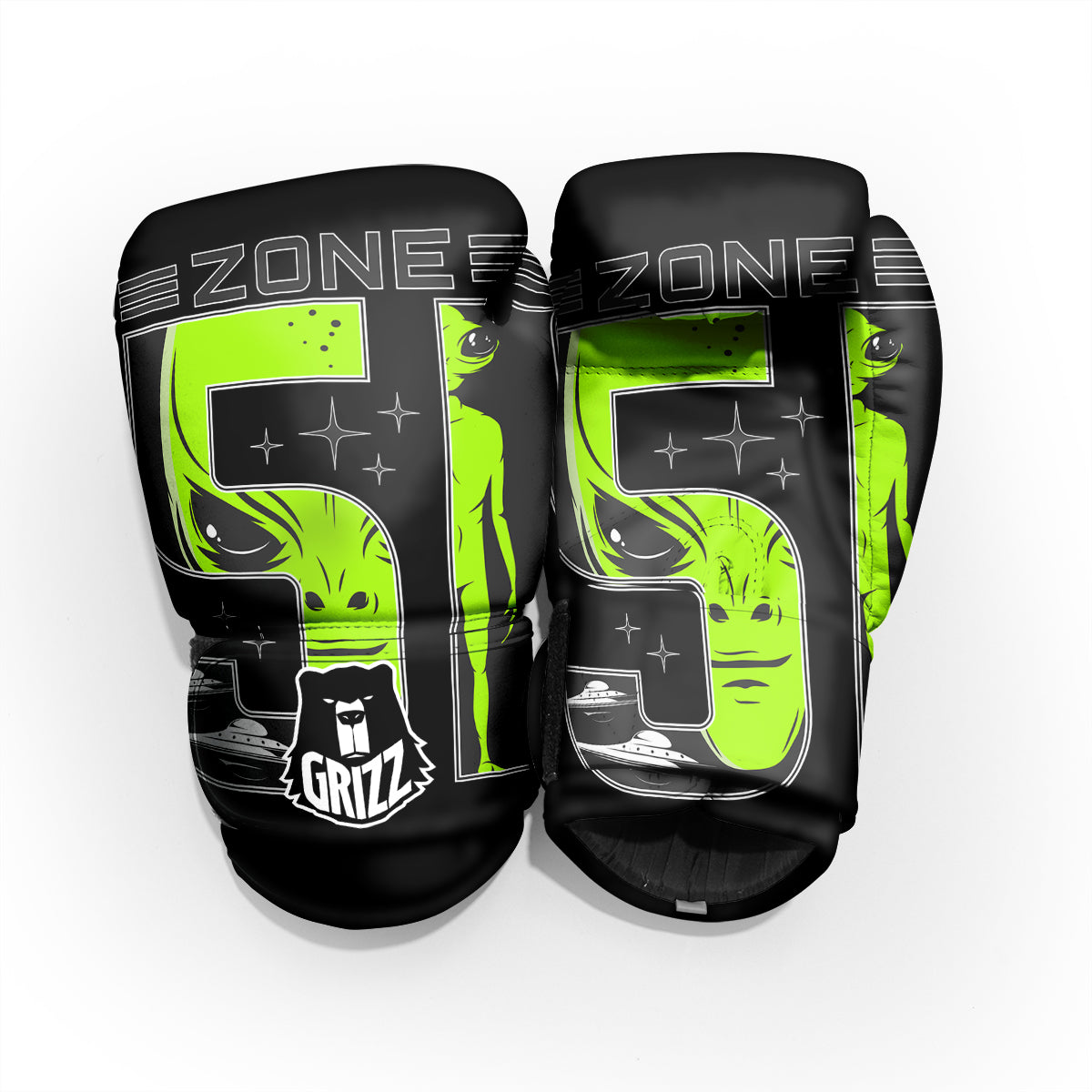 Zone 51 Alien And UFO Print Pro Boxing Glove