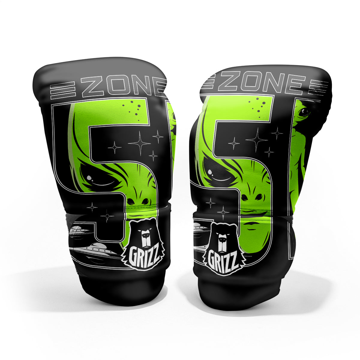 Zone 51 Alien And UFO Print Pro Boxing Glove