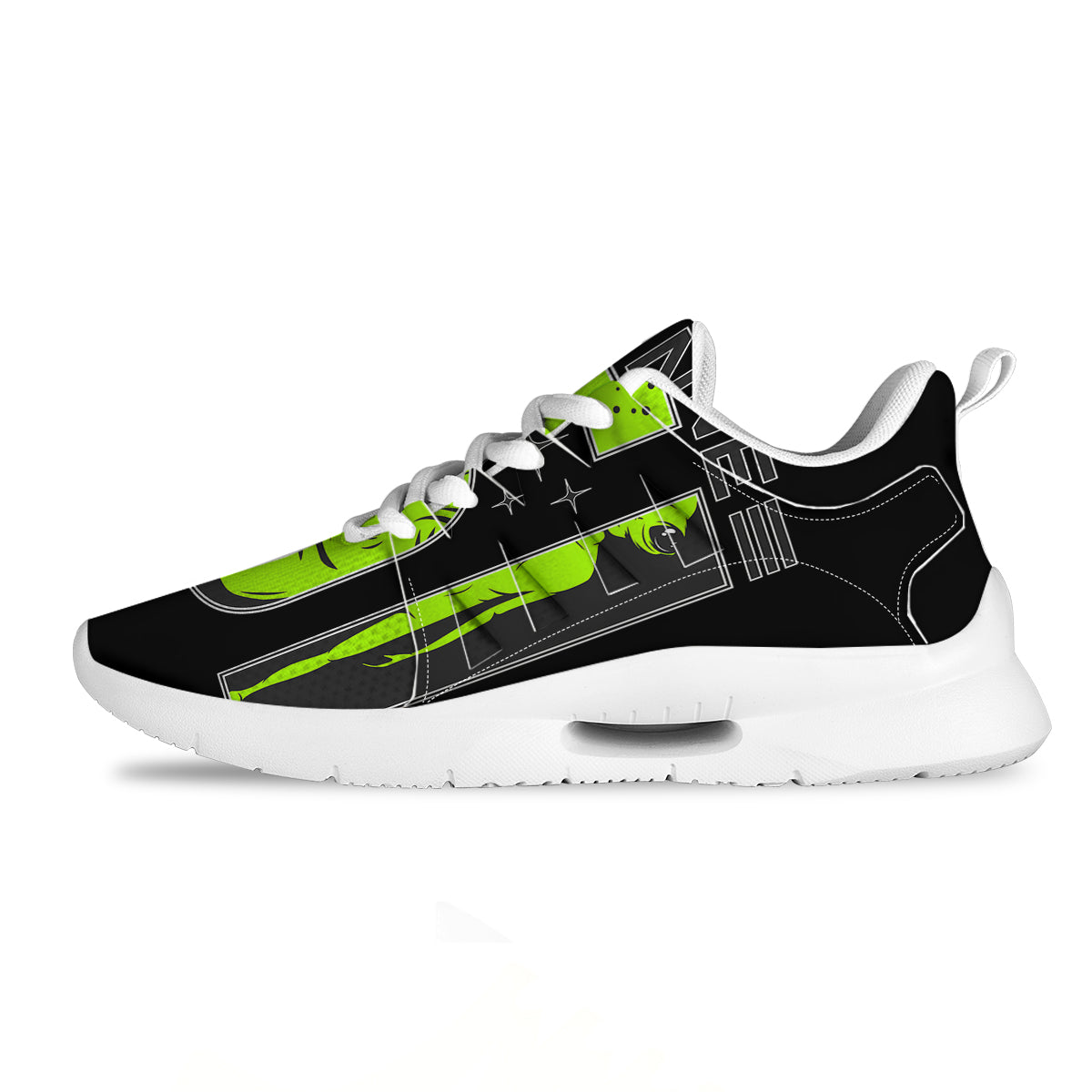 Zone 51 Alien And UFO Print Tennis Shoes-grizzshop