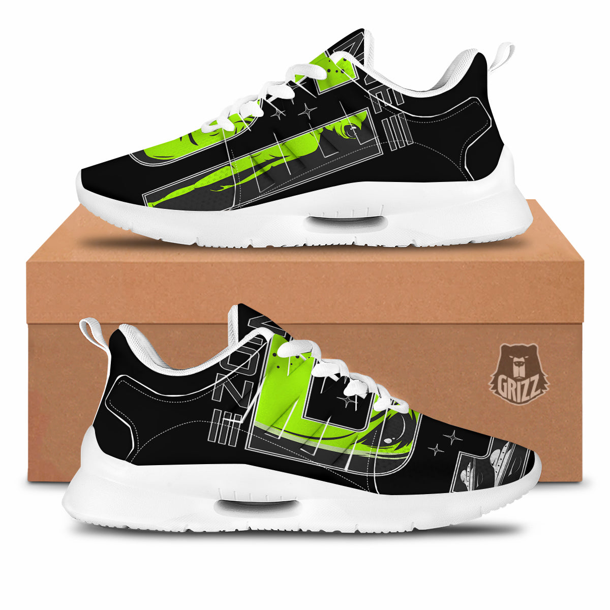 Zone 51 Alien And UFO Print Tennis Shoes-grizzshop