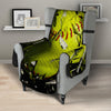 3D Baseballs Print Armchair Protector-grizzshop