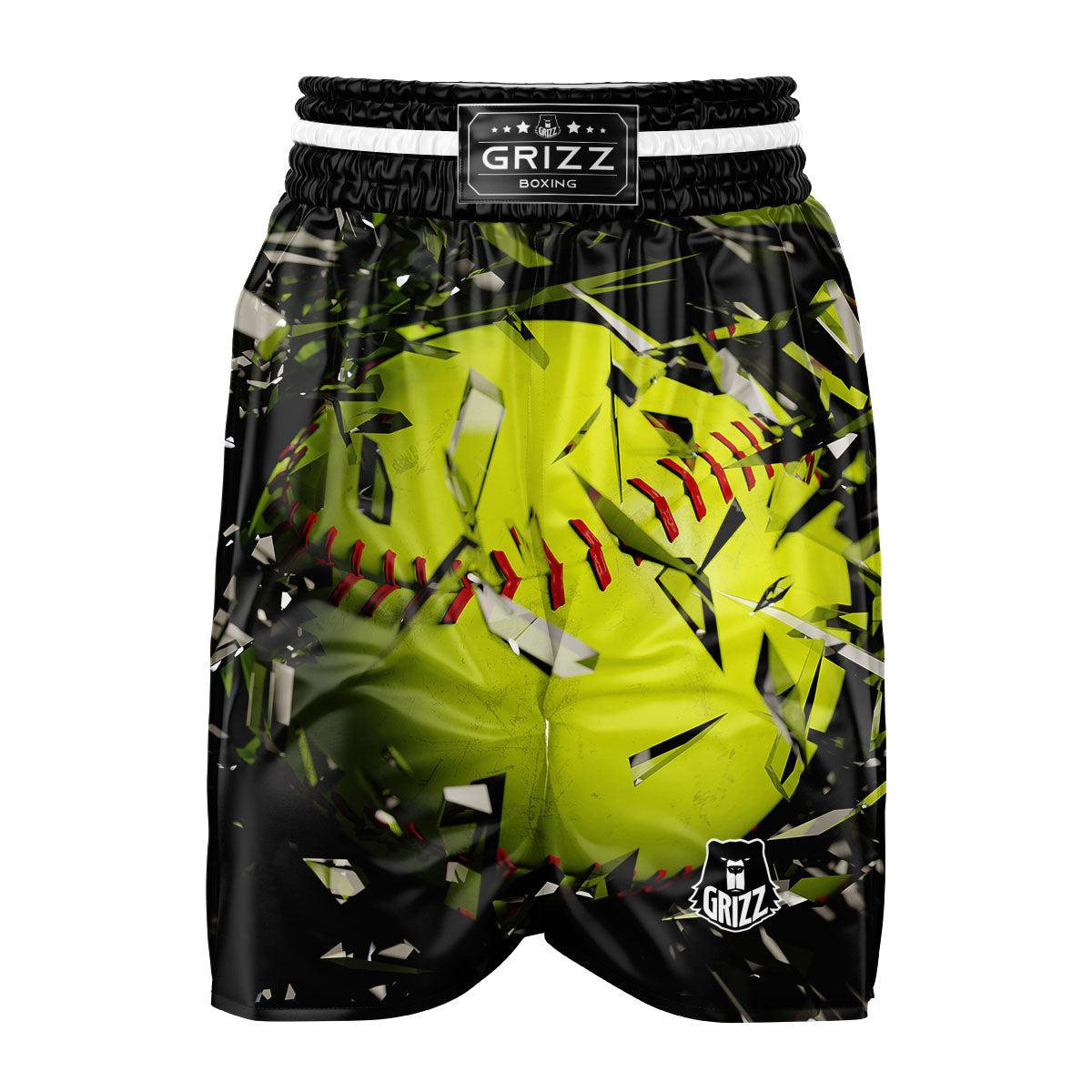 3D Baseballs Print Boxing Shorts-grizzshop