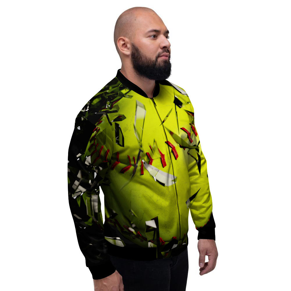 3D Baseballs Print Men's Bomber Jacket-grizzshop