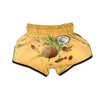3D Coconut Print Muay Thai Boxing Shorts-grizzshop
