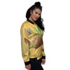 3D Coconut Print Women's Bomber Jacket-grizzshop