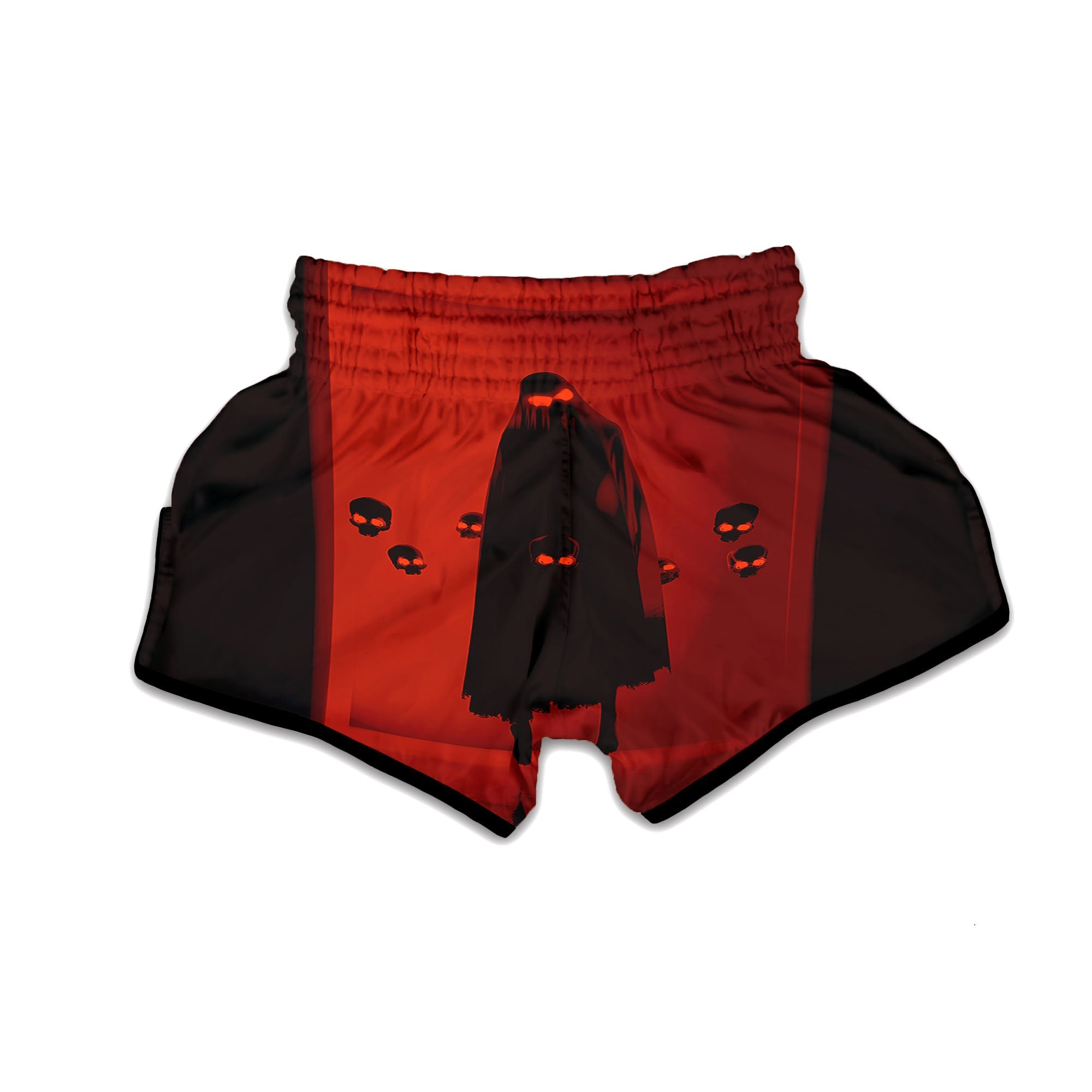 3D Ghost In The Darkness Print Muay Thai Boxing Shorts-grizzshop