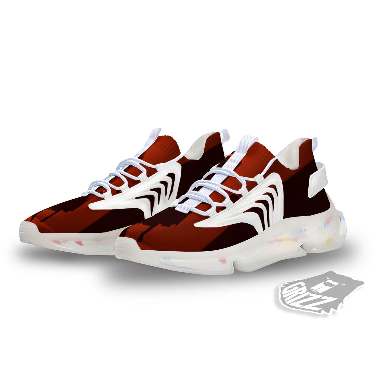 3D Ghost In The Darkness Print White Gym Shoes-grizzshop