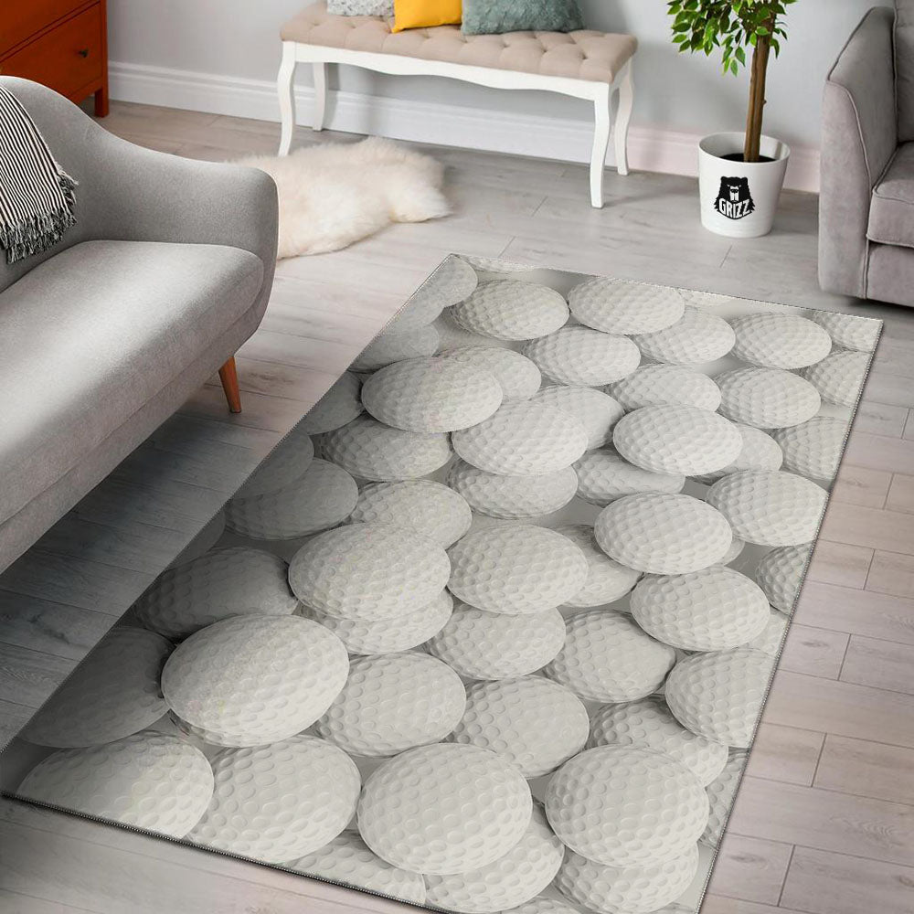 3D Golf Ball Print Floor Mat-grizzshop