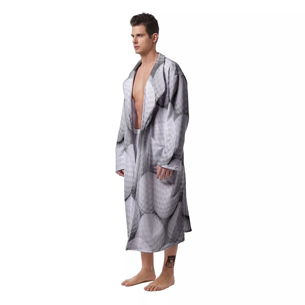 3D Golf Ball Print Men's Robe-grizzshop