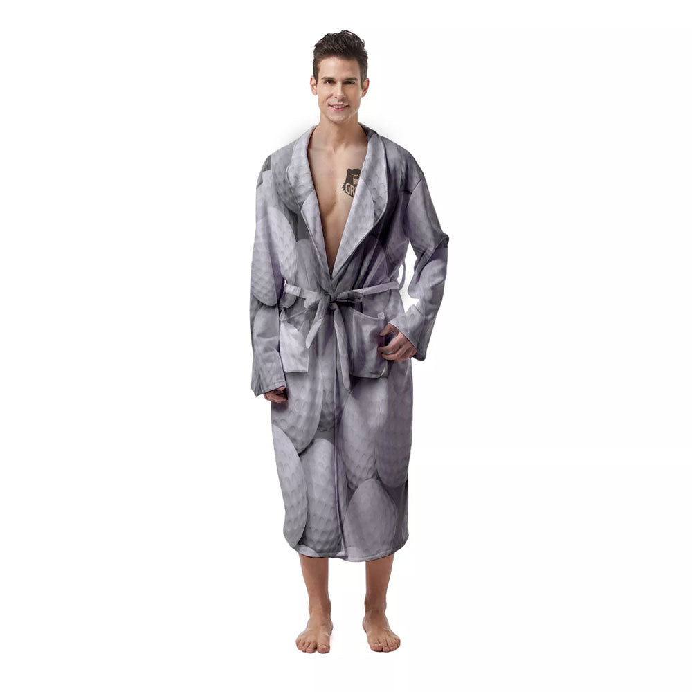 3D Golf Ball Print Men's Robe-grizzshop